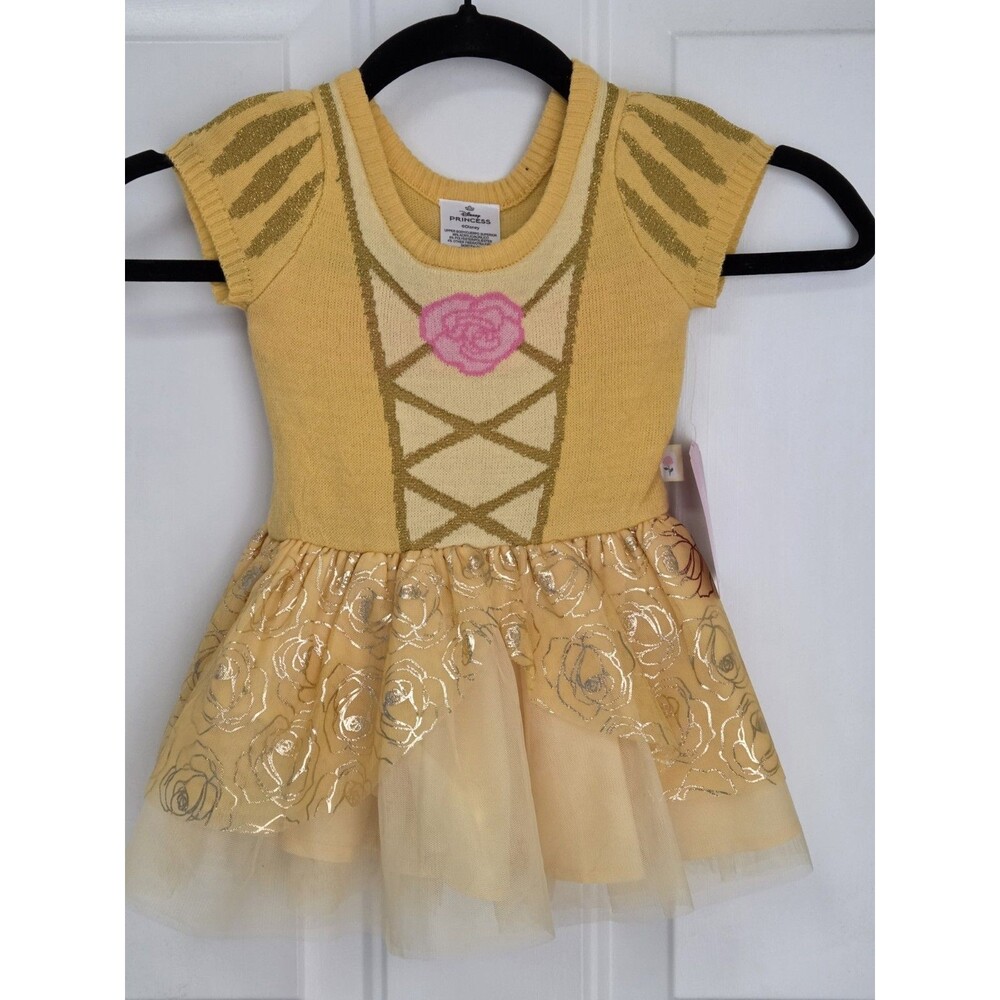 This is a Disney Princess toddler girl Belle cosplay dress in yellow -  SIZE 18M